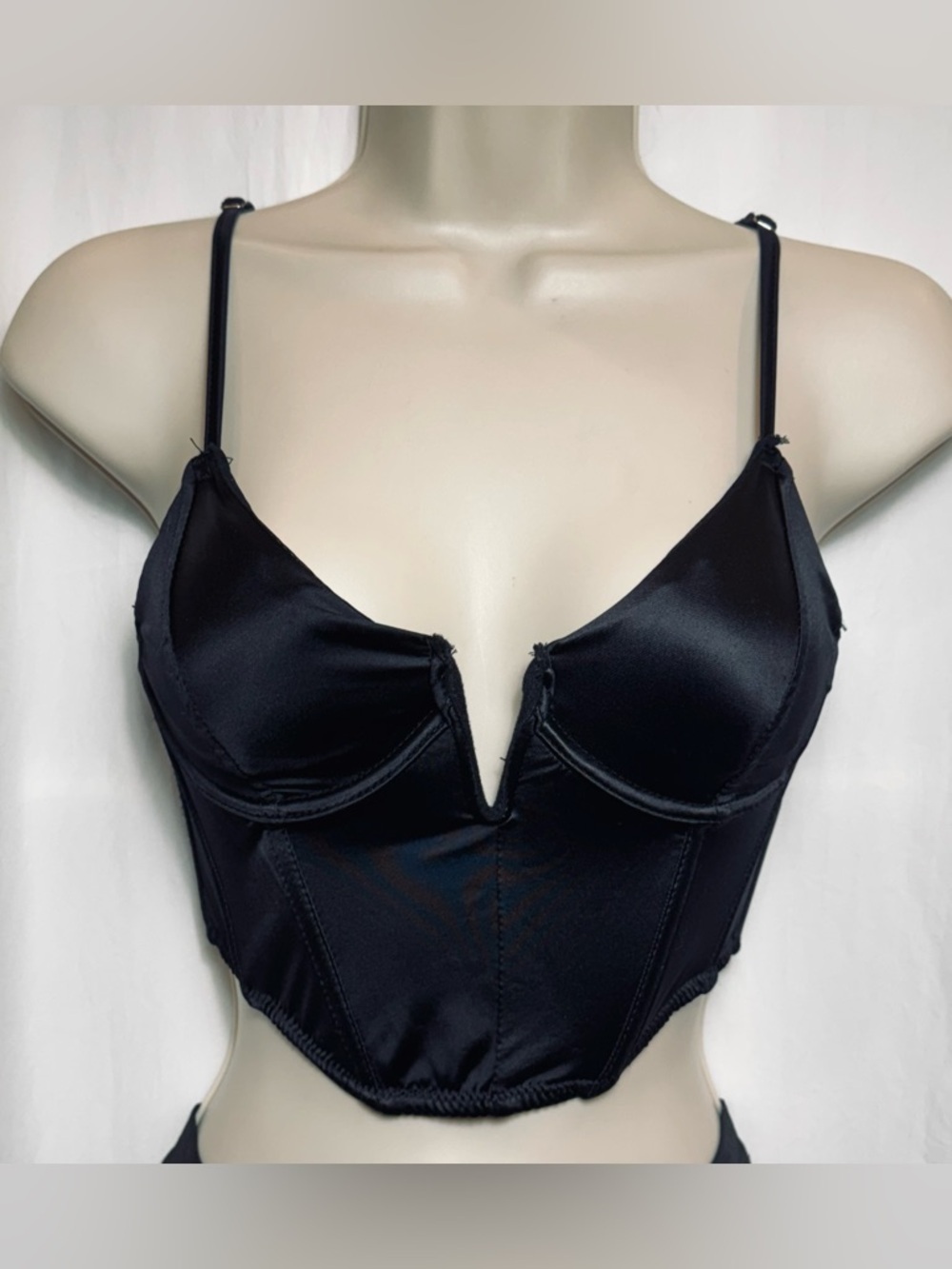 GARAGE Satin Bustier Crop Top